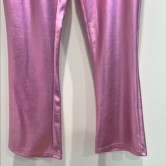 Delia’s Pink Metallic Women's stretch kick flare pants women’s size XL new - Picture 4 of 8